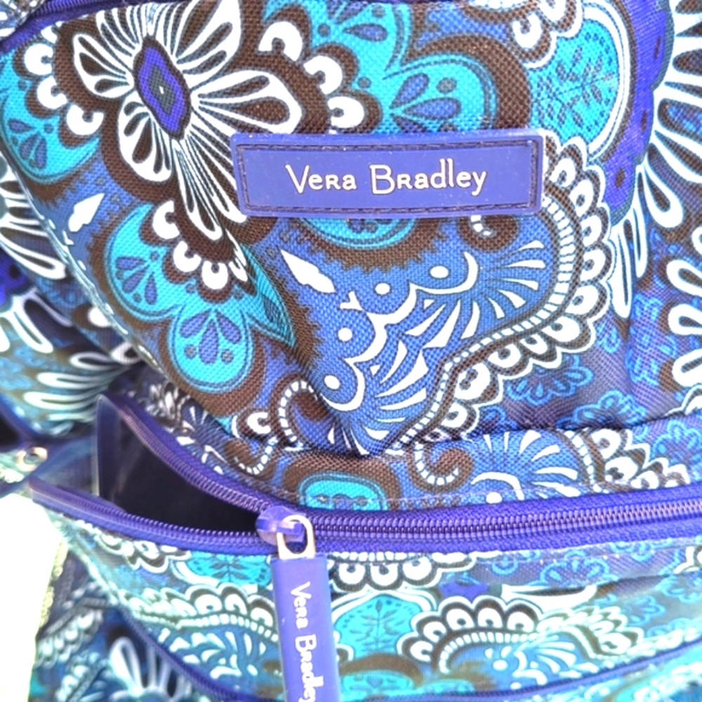 Vera Bradley Blue and White Patterned Backpack